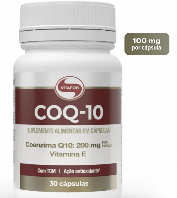 COQ-10: Coenzima Q10 e Vitamina E (200mg) 30 Cápsulas